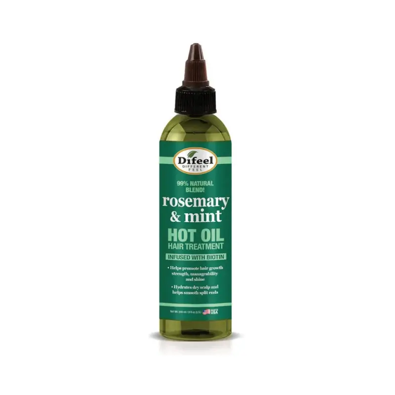 Difeel Rosemary and Mint Hot Oil Hair Treatment with Biotin - 8 oz