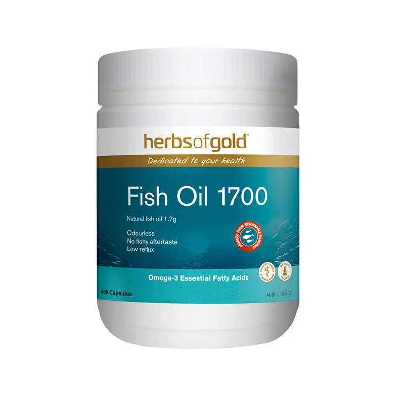 Herbs of Gold Fish Oil 1700 Odourless 400c
