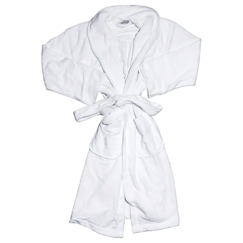Cariloha Bamboo Bathrobe - White by Cariloha for Unisex - 1 Pc Bathrobe (S/M)