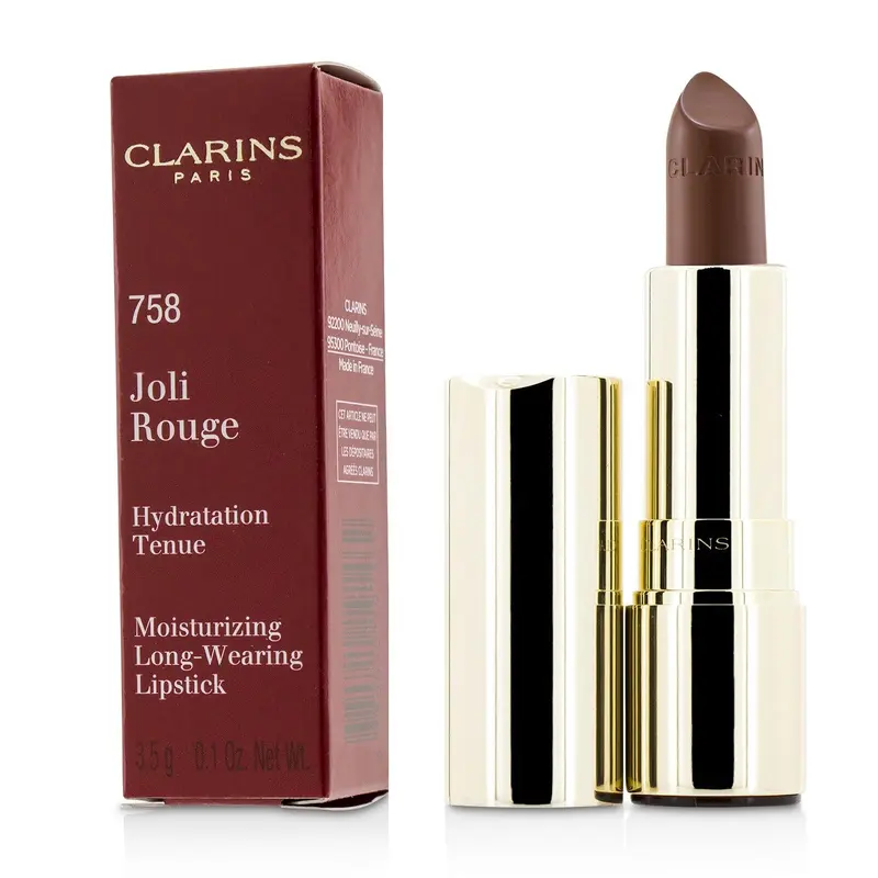 Clarins Joli Rouge (Long Wearing Moisturizing Lipstick) - # 758 Sandy Pink  3.5g/0.1oz
