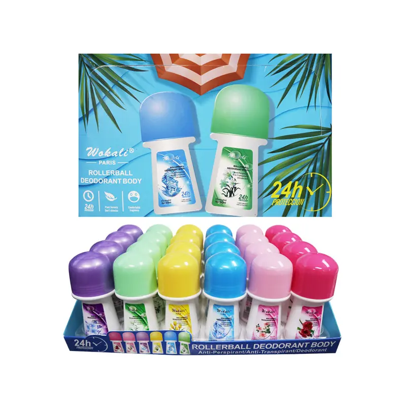 Wokali Rollerball Deodorant Body Anti-Perspirant Display