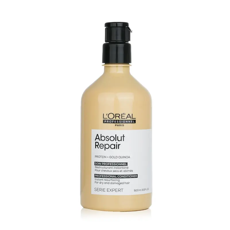 L'Oreal Professionnel Serie Expert - Absolut Repair Protein + Gold Quinoa Instant Resurfacing Conditioner (For Dry & Damaged Hair)  500ml/16.9oz