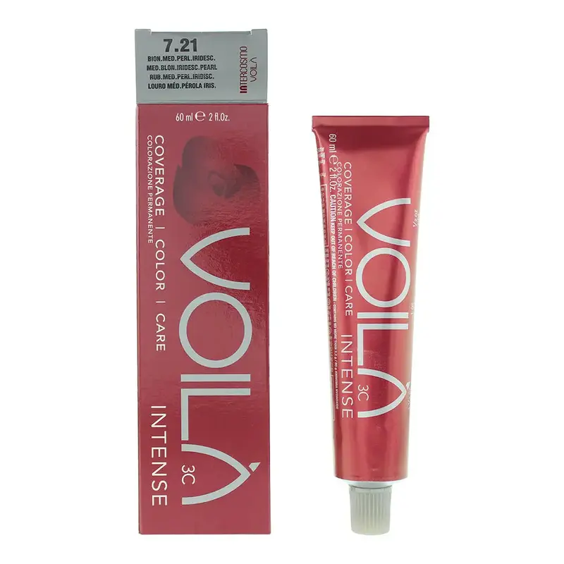 Intercosmo Voil 3C Intense 7.21 Medium Blonde Iridescent Pearl Hair Colour 60ml