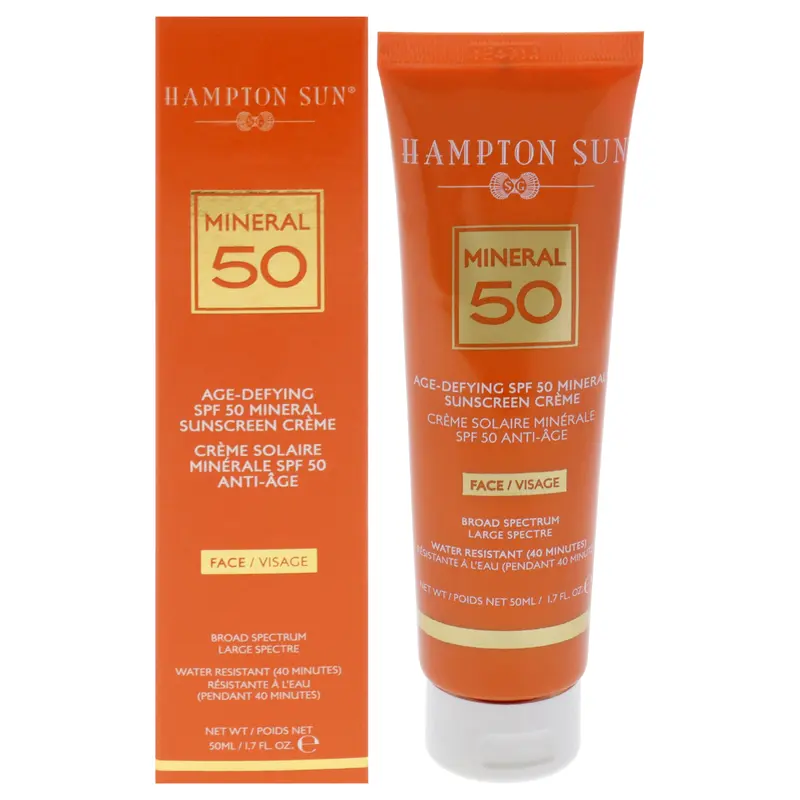 Hampton Sun Mineral Age Defying Sunscreen Creme SPF 50 by Hampton Sun for Unisex - 1.7 oz Sunscreen
