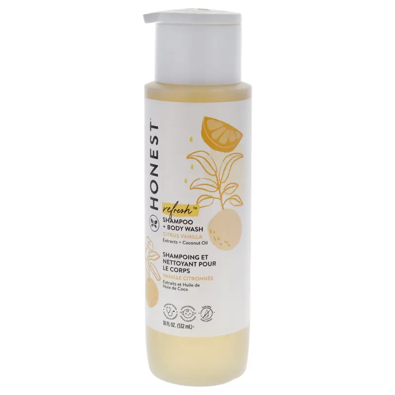 Honest Refresh Shampoo Plus Body Wash - Citrus Vanilla by Honest for Kids - 18 oz Shampoo and Body Wash