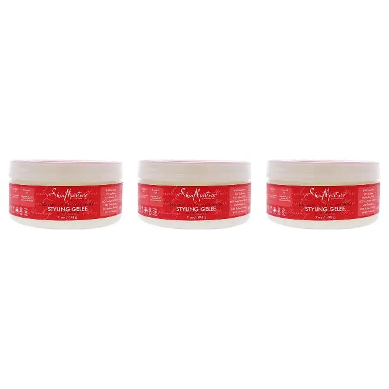 Shea Moisture Red Palm Oil and Cocoa Butter Styling Gelee by Shea Moisture for Unisex - 7 oz Gel - Pack of 3