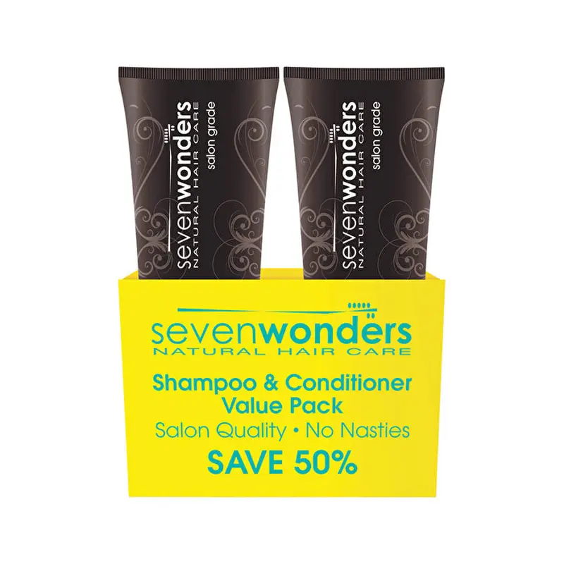 Seven Wonders Natural Hair Care Shampoo & Conditioner Moroccan Argan Oil Twin Pack 250ml