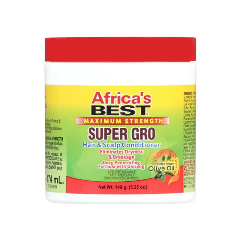 Africa's Best Maximum Strength Super Gro Hair & Scalp Conditioner with Olive Oil - 5.25 oz