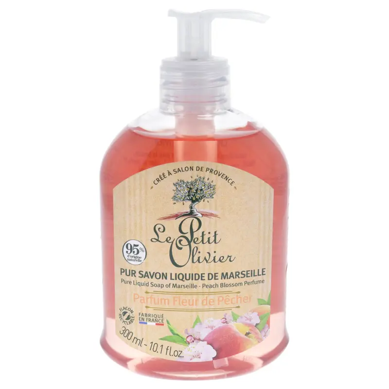 Le Petit Olivier Pure Marseille Liquid Soap - Peach Blossom Perfume by Le Petit Olivier for Women - 10.1 oz Soap