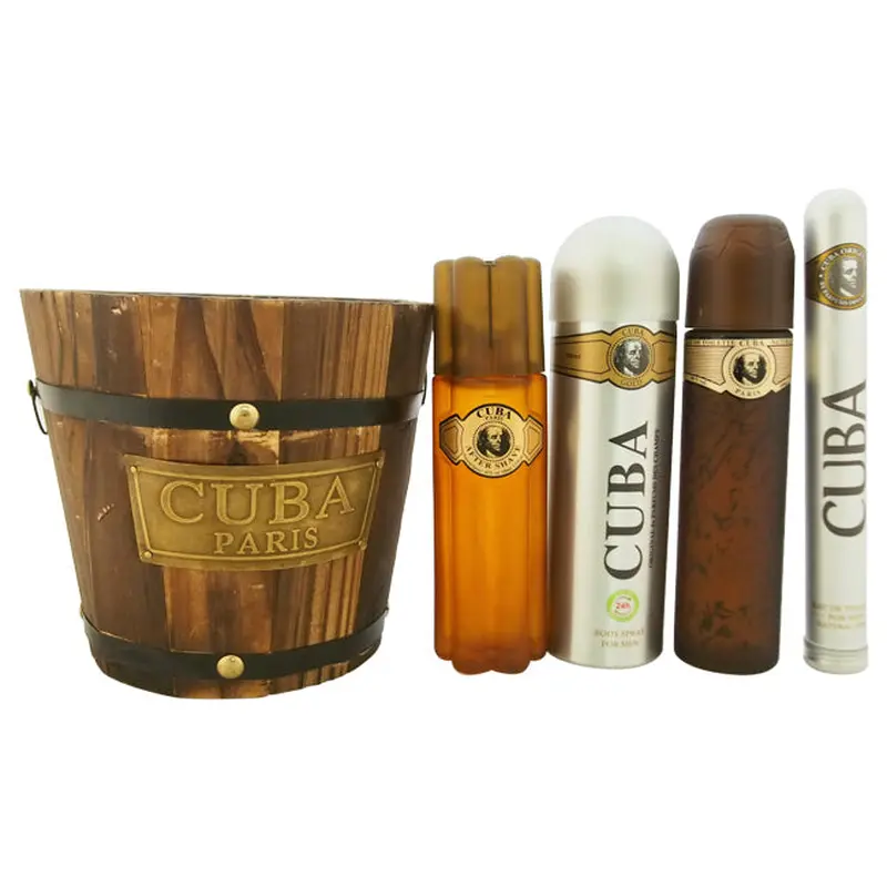 Cuba Cuba Gold by Cuba for Men - 5 Pc Gift Set 3.4oz EDT Spray, 6.7oz Deodorant Spray, 3.3oz After Shave, 1.17oz EDT Spray with bucket