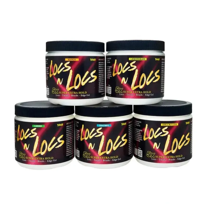 Taha Locs N Locs 5X's Super Extra hold for Locs Twists, Braids & Edge Gel - 16 oz