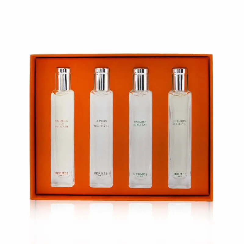Hermes Jardins Eau De Toilette Travel Set: Un Jardin Sur La Lagune, Le Jardin De Monsieur Li, Un Jardin Sur Le Toit, Un Jardin Sur Le Nil  4x15ml/0.5oz