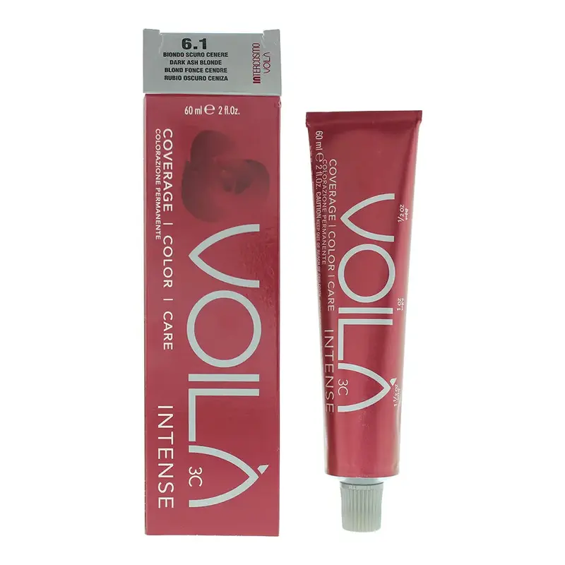 Intercosmo Voil 3C Intense 6.1 Dark Ash Blonde Hair Colour 60ml