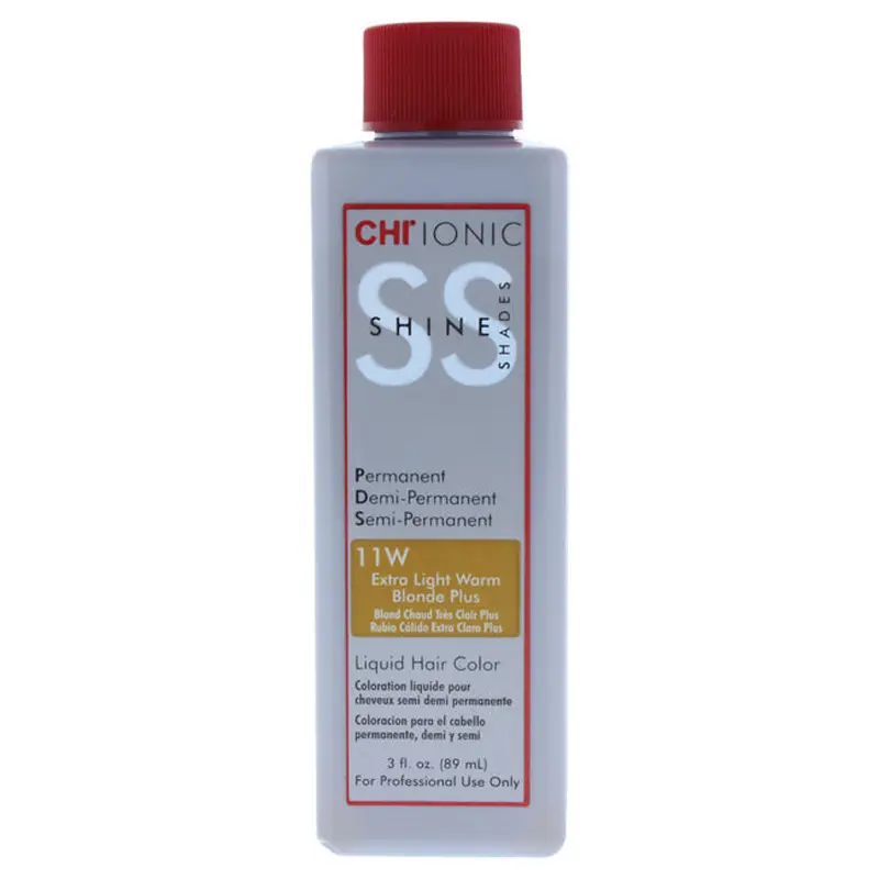 CHI Ionic Shine Shades Liquid Hair Color - 11W Extra Light Warm Blonde Plus by CHI for Unisex - 3 oz Hair Color
