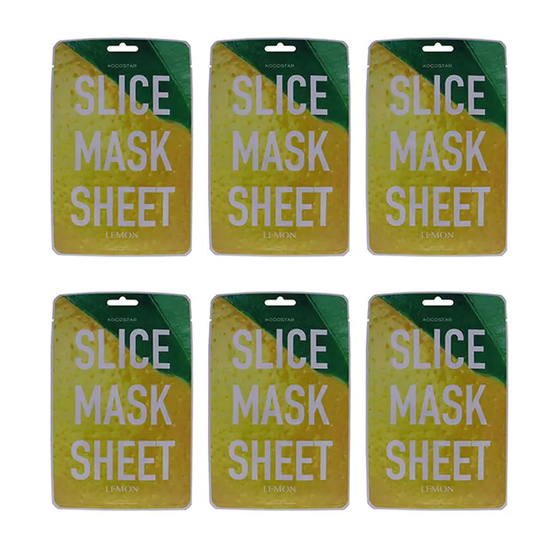 Kocostar Slice Sheet Mask - Lemon by Kocostar for Unisex - 1 Pc Mask - Pack of 6