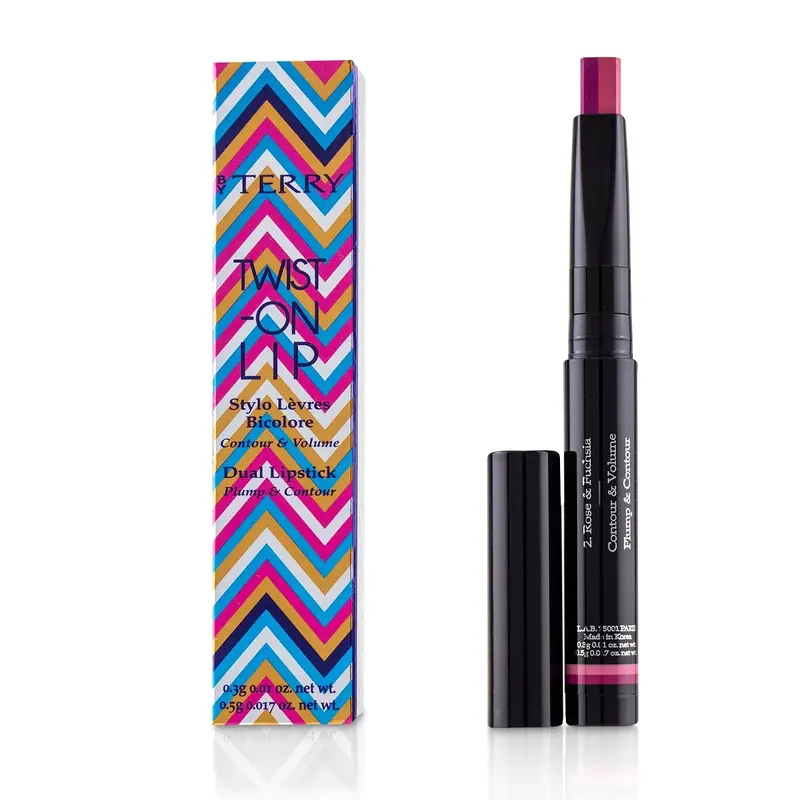 By Terry Twist On Lip Dual Lipstick - # 2 Rose & Fuchsia  0.8g/0.027oz