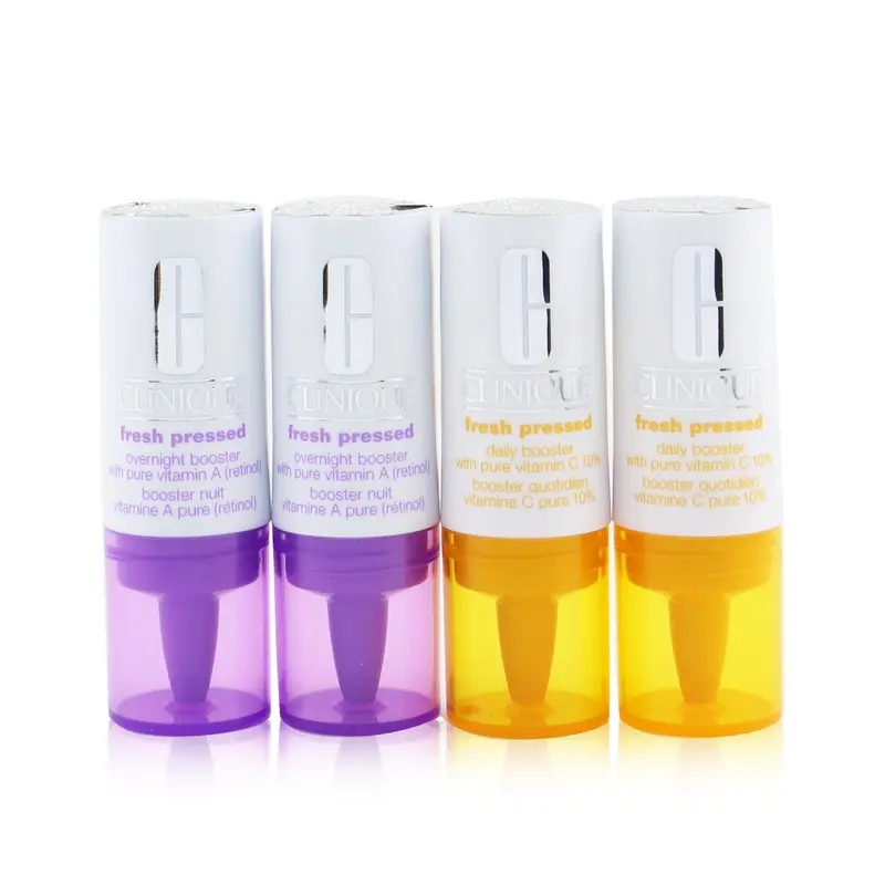 Clinique Fresh Pressed Clinical Daily+Overnight Boosters (2x Daily Booster 8.5ml/0.29oz+ 2x Overight Booster 6ml/0.2oz)  4pcs