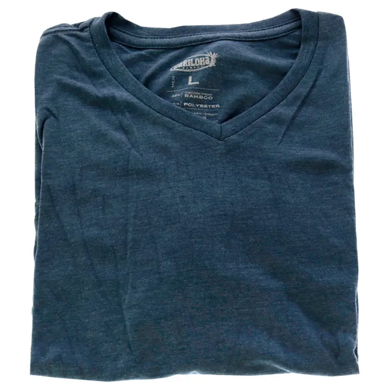 Cariloha Bamboo V-Neck Tee T-Shirt - Bermuda Blue by Cariloha for Men - 1 Pc T-Shirt (L)