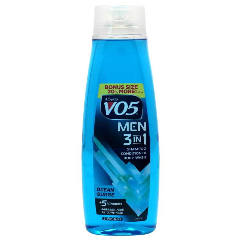 Alberto VO5 3-in-1 Ocean Surge Shampoo Conditioner and Body Wash by Alberto VO5 for Unisex - 15 oz Body Wash