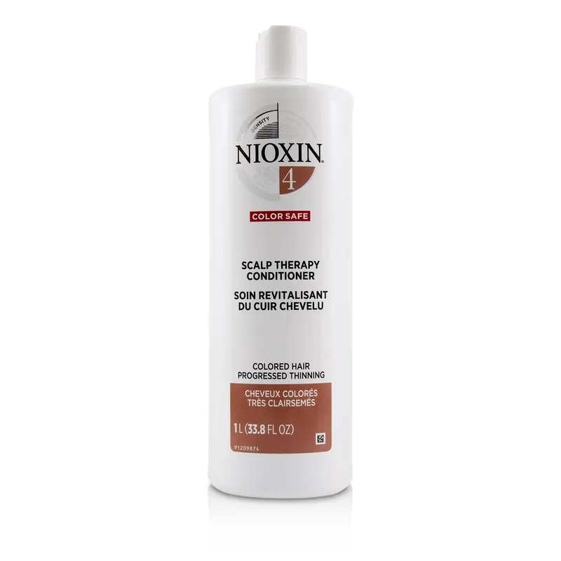 Nioxin Density System 4 Scalp Therapy Conditioner (Colored Hair, Progressed Thinning, Color Safe)  1000ml/33.8oz