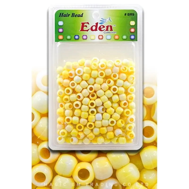 Eden Medium Hair Beads Jumbo Pack -  Yellow Two Tone #BR9WYEL
