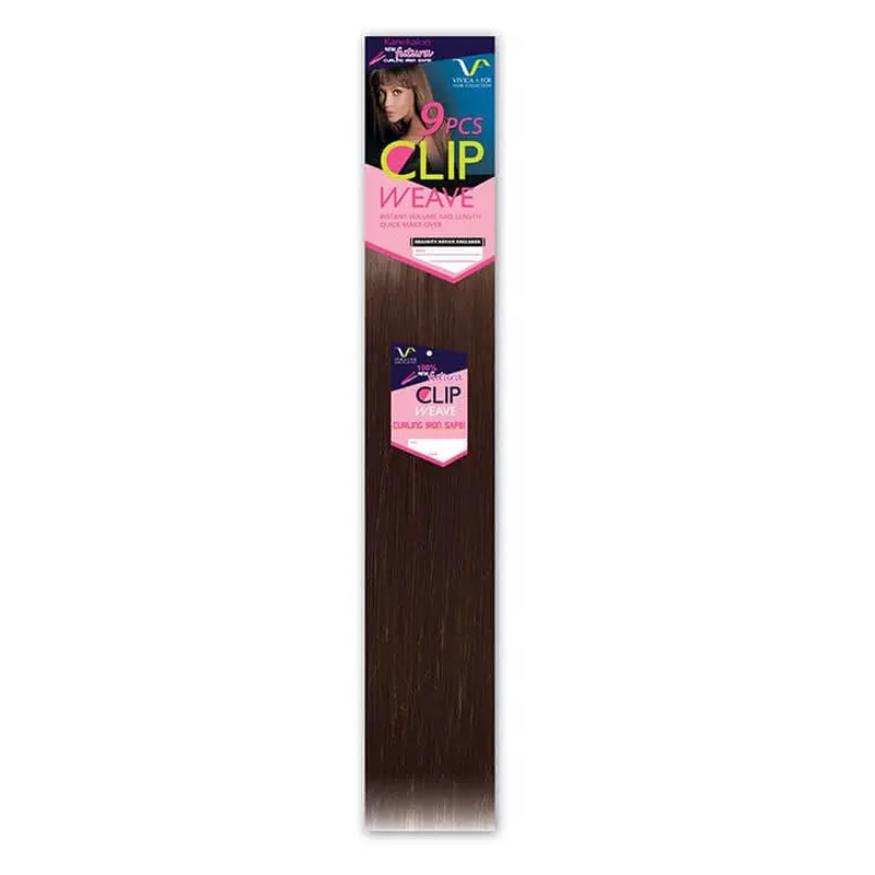 Vivica A Fox Futura Fiber Synthetic Hair Clip-In Weave Pack 9 pcs CLIPW18-V 18"