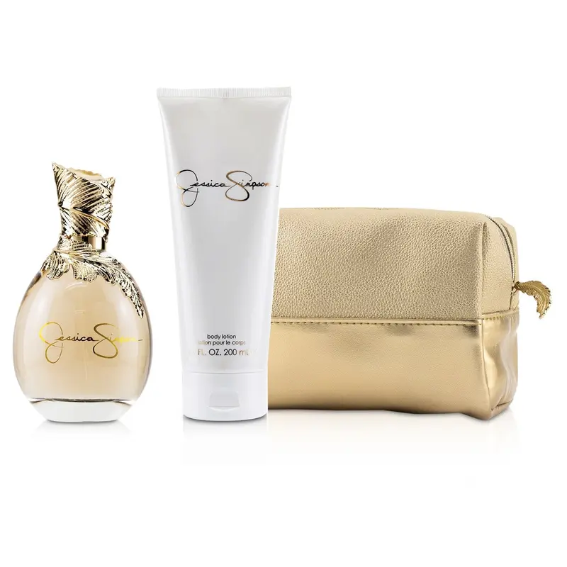 Jessica Simpson Signature Coffret: Eau De Parfum Spray 100ml/3.4oz + Body Lotion 200ml/6.7oz + Cosmetic Bag  2pcs+Bag