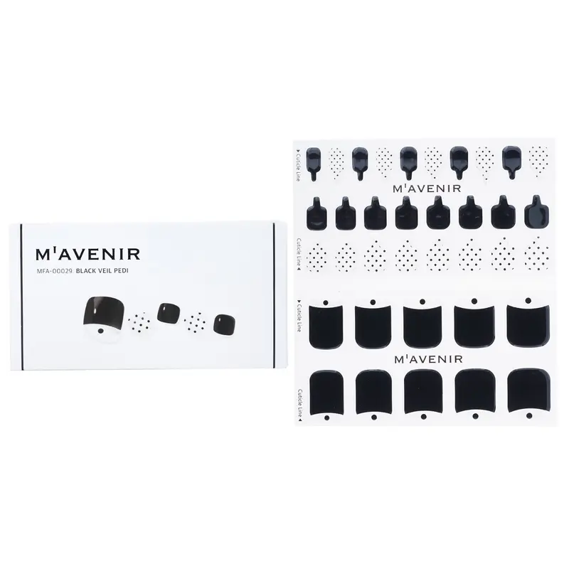 Mavenir Nail Sticker (Black) - # Black Veil Pedi  36pcs