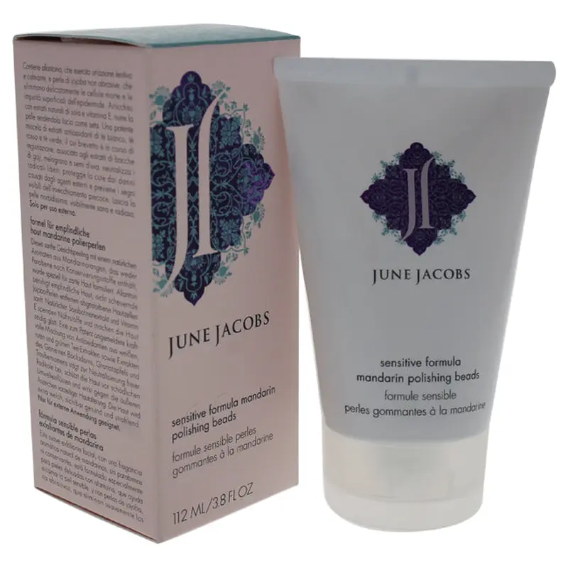 June Jacobs Sensitive Formula Mandarin Polishing Beads by June Jacobs for Unisex - 3.8 oz Scrub