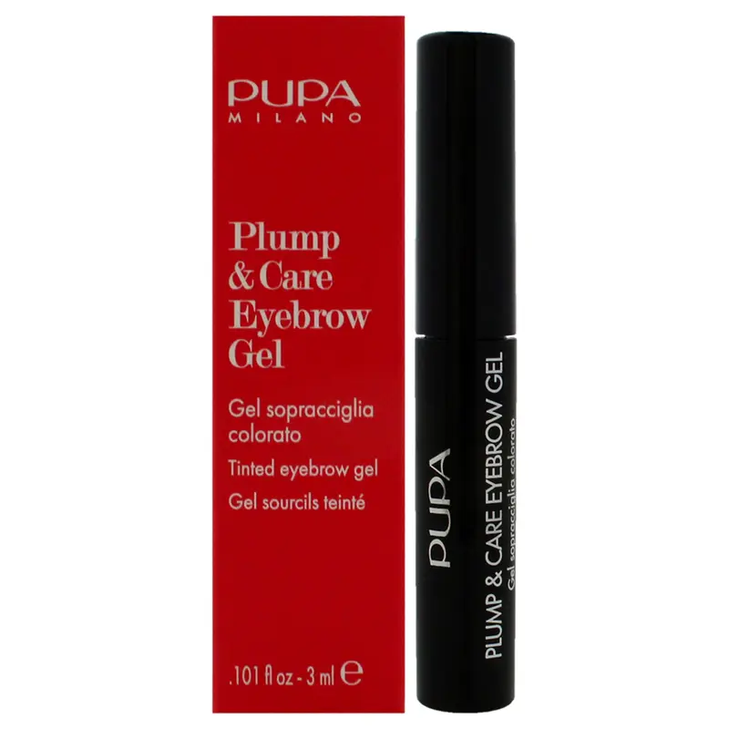 Pupa Milano Plump and Care Eyebrow Gel - 002 Brown by Pupa Milano for Women - 0.101 oz Eyebrow Gel