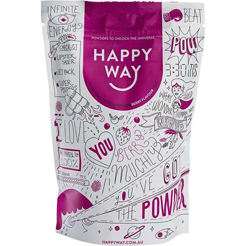 Happy Way Whey Protein Powder Berry 500g