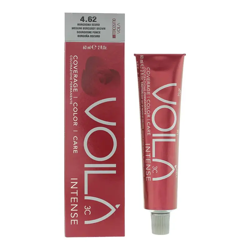 Intercosmo Voil 3C Intense 4.62 Medium Burgundy Brown Hair Colour 60ml