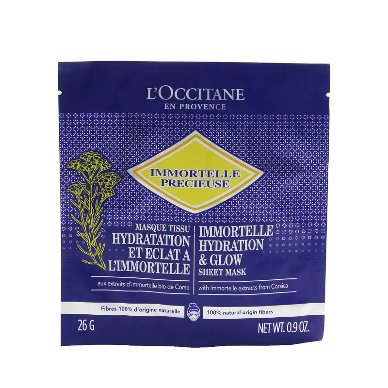 L'Occitane Immortelle Hydration & Glow Sheet Mask  26g/0.9oz