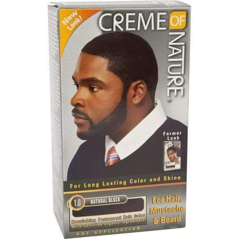 Creme Of Nature Men's Hair, Mustache & Beard Color - 1.0 Natural Black