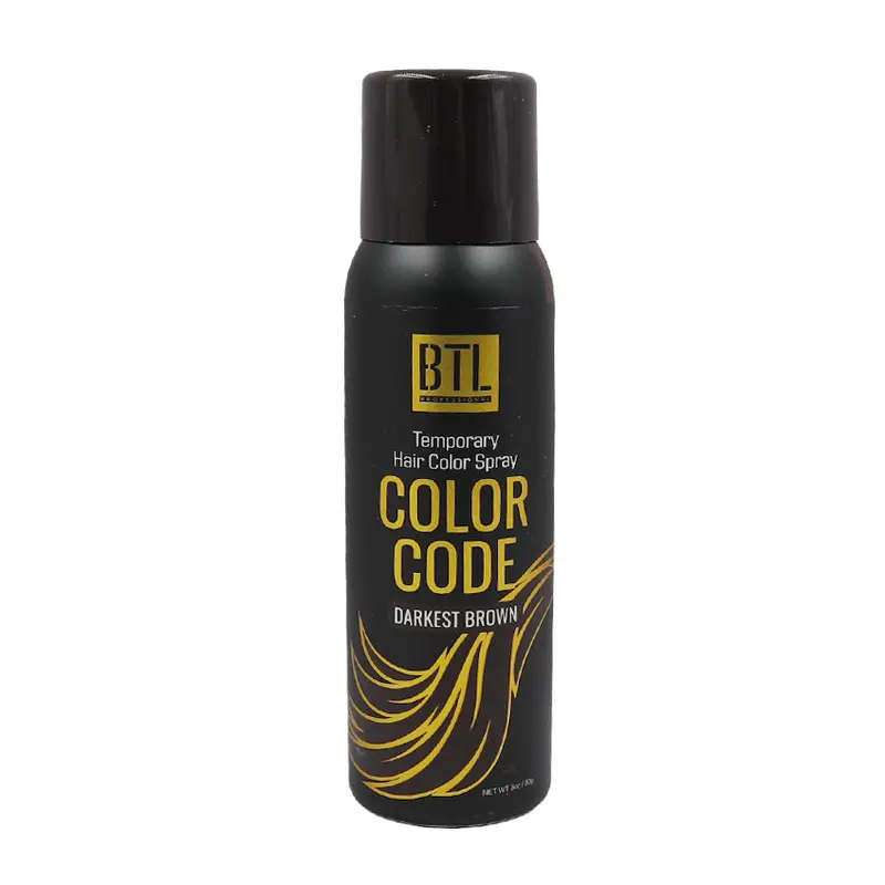 BTL Color Code Temporary Hair Color Spray - Darkest Brown