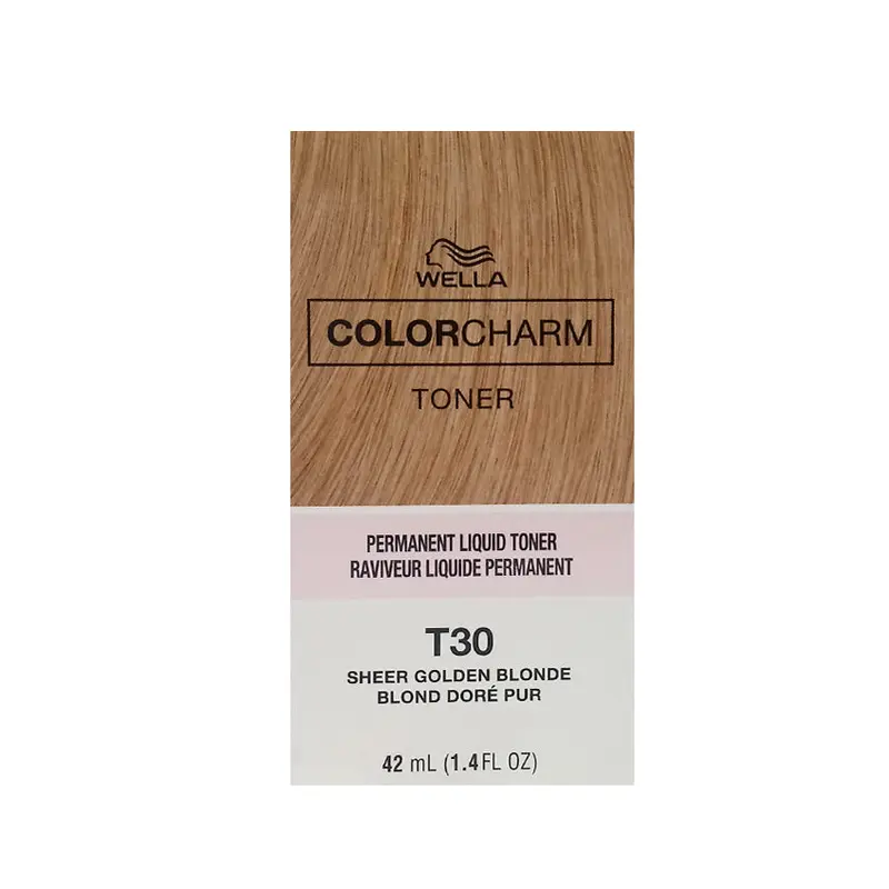 Wella Color Charm Permanent Liquid Hair Toner - T30 Sheer Golden Blonde