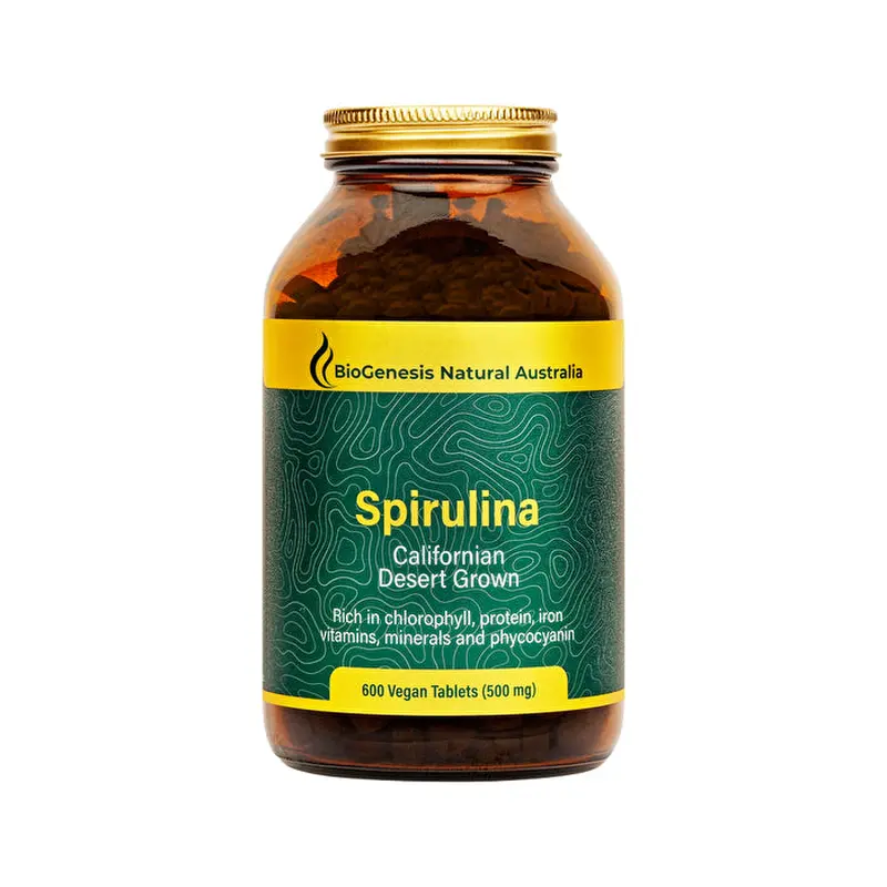 Biogenesis Natural Australia BioGenesis Natural Australia (Glass) Spirulina Californian Desert Grown 500mg 600t