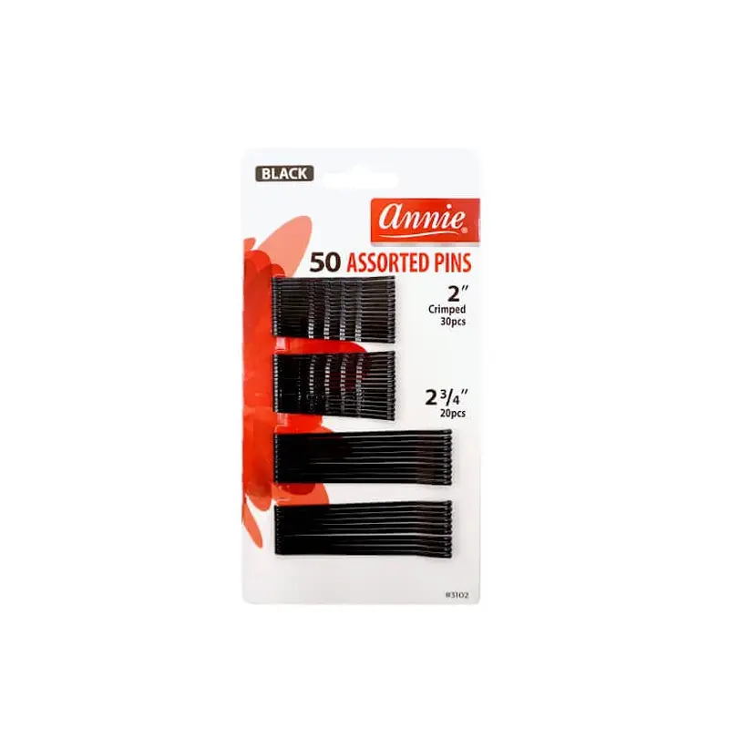 Annie #3102 Assorted Pins Black 50 ct