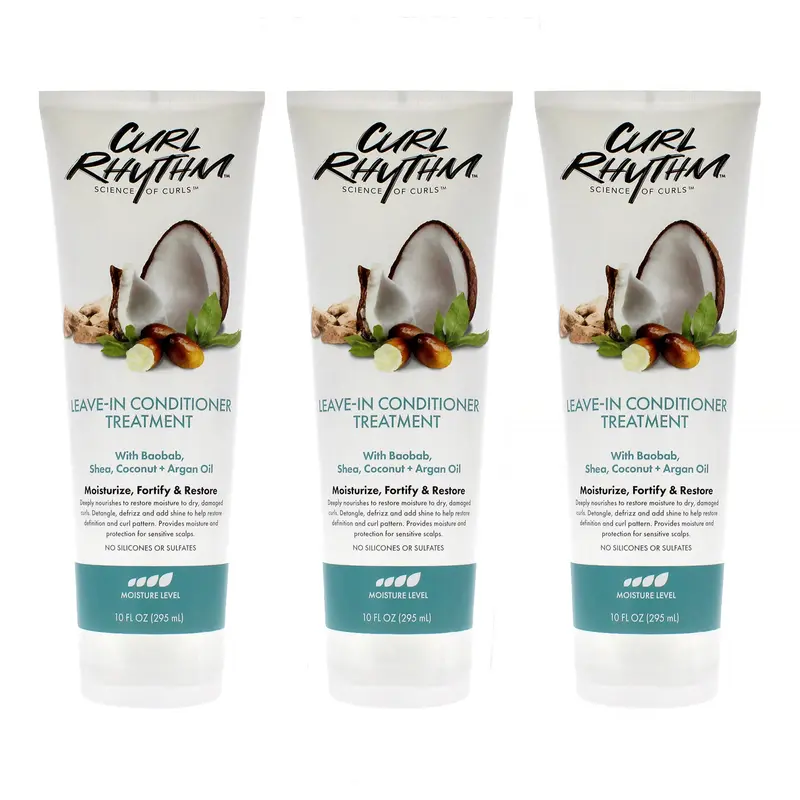 Curl Rhythm Leave-in Conditioner Treatment by Curl Rhythm for Women - 10 oz Treatment - Pack of 3