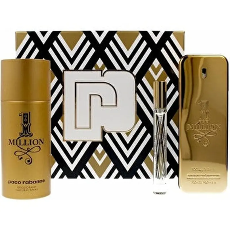 Paco Rabanne 1 Million Man Set Eau De Toilette & Eau De Toilette 10ml & Deodorant Spray 150ml 100ml