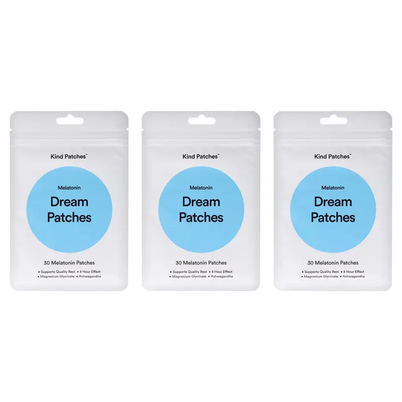 Kind Patches Dream Patches - Melatonin by Kind Patches for Unisex - 30 Count Patches - Pack of 3