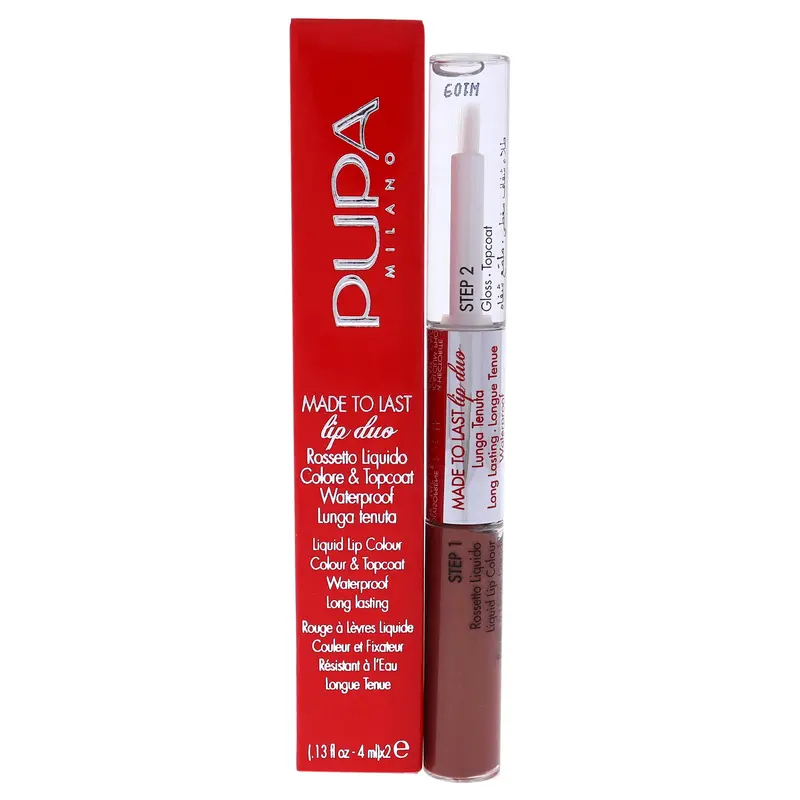 Pupa Milano Made To Last Lip Duo - 012 Natural Nude by Pupa Milano for Women - 0.13 oz Lipstick