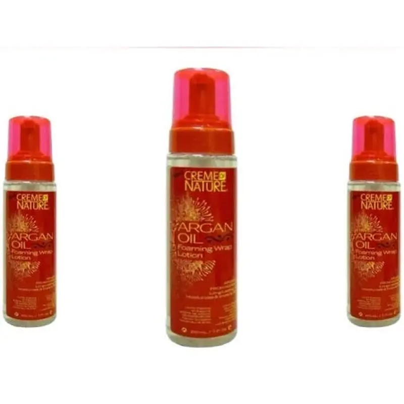 Creme Of Nature Argan Oil Foaming Wrap Lotion 7 oz (Pack of 3)