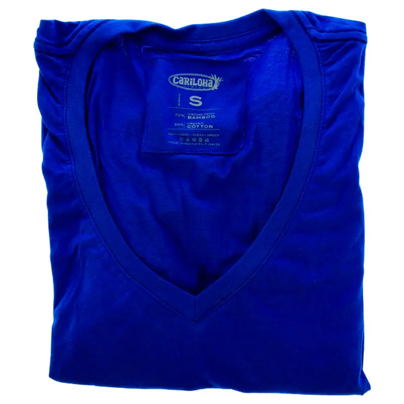 Cariloha Bamboo V-Neck Tee - Reef Blue by Cariloha for Women - 1 Pc T-Shirt (S)