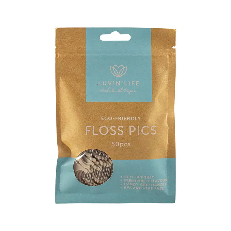 Luvin Life Luvin' Life Eco-Friendly Floss Pics (Fresh Mint) x 50 Pack