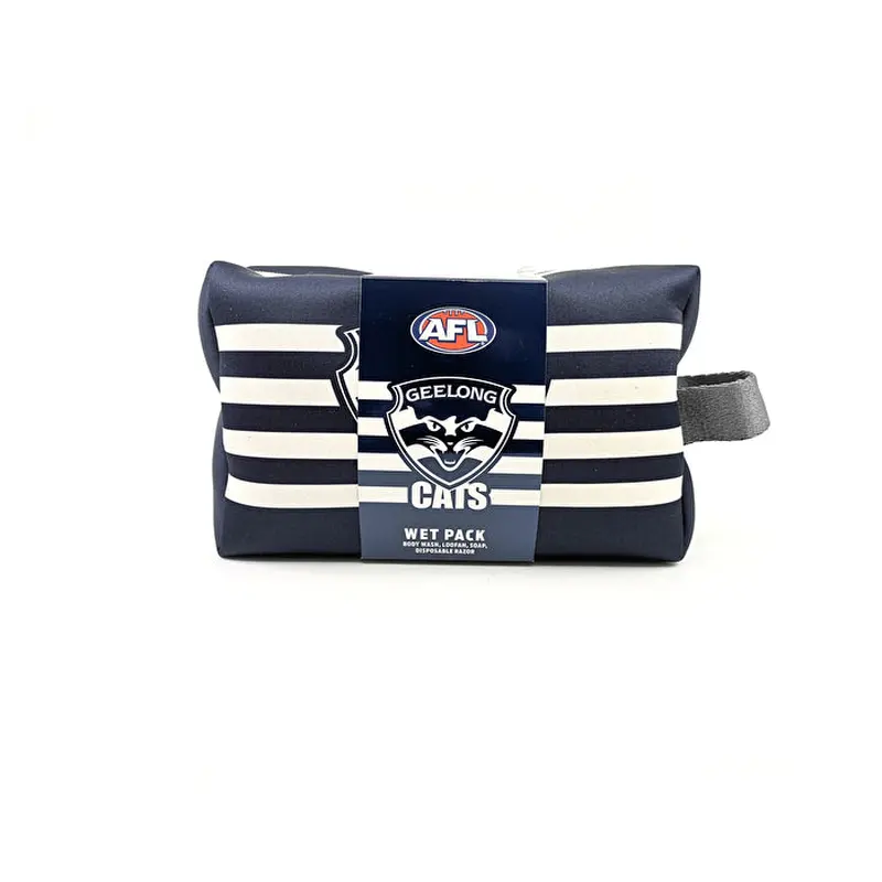 Afl Toiletries Bag Gift Set Geelong Body Wash 150ml