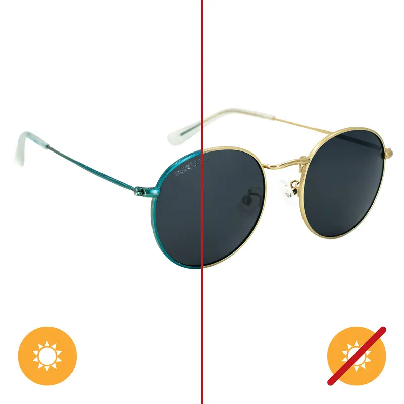 DelSol Solize Sea of Love - Gold to Blue by DelSol for Unisex - 1 Pc Sunglasses