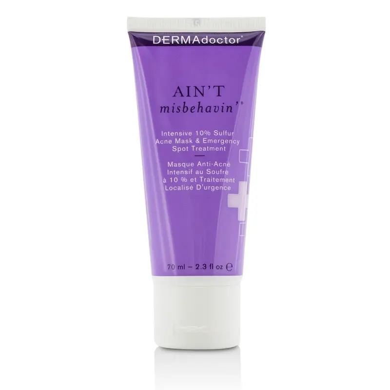 DERMAdoctor Ain't Misbehavin' Intensive Skin Clarifying Sulfur Acne Mask(Exp. Date: 05/2023)  70ml/2.3oz