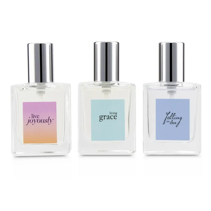 Philosophy Notes of Joy, Love & Grace Coffret: Live Joyously, Falling In Love, Living Grace  3x15ml/0.5oz