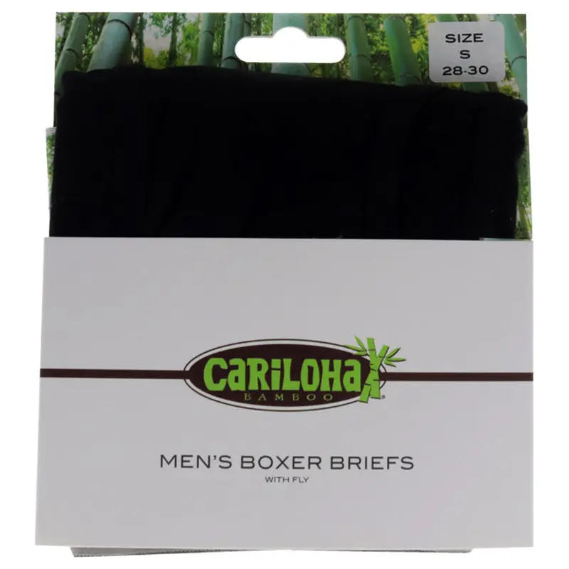 Cariloha Bamboo Boxer Briefs - Black by Cariloha for Men - 1 Pc Boxer (S)